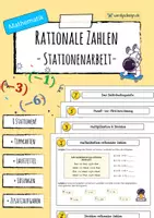 Vorschau - Arbeitsblätter - RATIONALE ZAHLEN - Stationenarbeit - Deckblatt