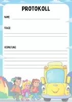 Vorschau - Mal- und Bastelvorlagen - Protokoll-Vorlage Kinder, vielseitig einsetzbar - Deckblatt