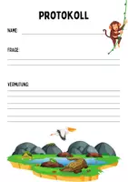 Vorschau - Arbeitsblätter - Protokoll-Vorlage Tiermotive, vielseitig einsetzbar - Deckblatt
