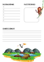 Vorschau - Arbeitsblätter - Protokoll-Vorlage Tiermotive, vielseitig einsetzbar - Seite 1