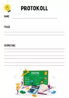 Vorschau - Arbeitsblätter - Protokoll-Vorlage Zahlenmotive, vielseitig einsetzbar - Deckblatt