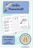 Vorschau - Arbeitsblätter - Delfin Themenheft🐬 - Deckblatt