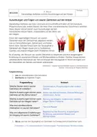 Vorschau - Arbeitsblätter - Säurehaltige Getränke und ihre Auswirkungen auf den Körper 9. Klasse Chemie - Seite 1
