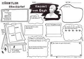 Vorschau - Arbeitsblätter - Beeindruckende Persönlichkeiten - Künstler Steckbrief - Vincent van Gogh - Realismus - Naturalismus - Impressionismus - Seite 3