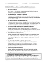 Vorschau - Arbeitsblätter - AB mit Fragen zum Thema "Traditionen" + Lösungsblatt + Infografik - Seite 3