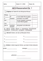 Vorschau - Arbeitsblätter - ein eigenes Rezept schreiben - Klassenarbeit und Arbeitsblatt - Seite 1