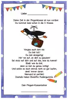 Vorschau - Arbeitsblätter - Abschiedsgruß Ende Klasse 2 - Pinguinklasse - Version 1 - Seite 3