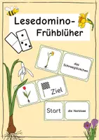 Vorschau - Arbeitsblätter - Lesedomino - Frühblüher - Deckblatt