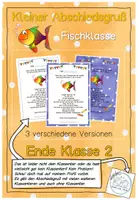 Vorschau - Anderer Materialtyp - Abschiedsgruß Ende Klasse 2 - Fischklasse - Deckblatt