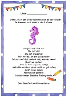Vorschau - Anderer Materialtyp - Abschiedsgruß Ende Klasse 2 - Seepferdchenklasse - Seite 3