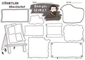 Vorschau - Arbeitsblätter - Beeindruckende Persönlichkeiten - Künstler Steckbrief - Georges Seurat - Pointillismus - Seite 2