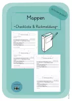 Vorschau - Anderer Materialtyp - Checkliste und Rückmeldung zur Mappenführung - Deckblatt