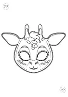Vorschau - Mal- und Bastelvorlagen - Tiermasken zum Ausmalen: Elefant & Giraffe - Seite 1