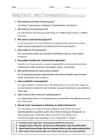 Vorschau - Arbeitsblätter - AB mit Fragen zum Thema "Tyrannosaurus" + Lösungsblatt - Seite 1