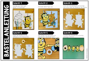 Vorschau - Mal- und Bastelvorlagen - Bienen-Girlande - Bastelprojekt - Seite 2