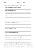 Vorschau - Arbeitsblätter - AB mit Fragen zum Thema "Venus" + Lösungsblatt - Deckblatt