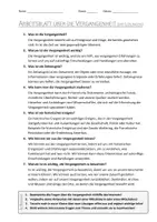 Vorschau - Arbeitsblätter - AB mit Fragen zum Thema "Vergangenheit" + Lösungsblatt - Seite 1