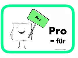 Vorschau - Präsentationen/Tafelbilder - Pro- und Kontra-Karten zur Abfrage von Meinungen - Seite 1