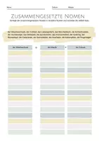 Vorschau - Arbeitsblätter - Zusammengesetzte Nomen bilden und zerlegen (2 Arbeitsblätter) - Seite 2