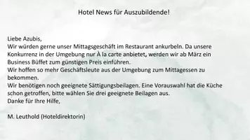 Vorschau - Stundenentwürfe - Sättigungsbeilagen Fachtheorie Berufsschule - Deckblatt