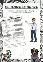 Vorschau - Arbeitsblätter - Arbeitsblatt - Nullstellen berechnen - ganzrationale Funktionen - Deckblatt