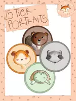 Vorschau - selbst erstellte Cliparts/Grafiken - 25 Erkennungsbilder Tiere - Deckblatt