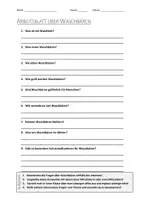 Vorschau - Arbeitsblätter - AB mit Fragen zum Thema "Waschbär" + Lösungsblatt - Deckblatt