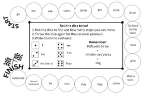 Vorschau - Arbeitsblätter - Roll the dice! - spielerisch Grammatik festigen - Seite 1
