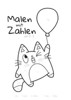 Vorschau - Arbeitsblätter - Addition 1. Klasse - Malen nach Zahlen von 0 - 5 - Deckblatt