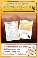 Vorschau - Stationenlernen - Schreibkonferenz Inhaltsangabe von Balladen - Deckblatt