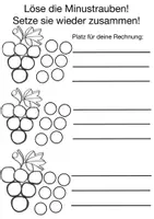 Vorschau - Arbeitsblätter - Lerntheke Minustraube - AB Vorlagen zur eigenen Gestaltung - Seite 2