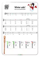 Vorschau - Arbeitsblätter - Musik 🎶 Winter ade Puzzle Faltheft Noten Griffe für Blockflöte Playalong - Seite 2
