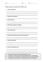 Vorschau - Arbeitsblätter - AB mit Fragen zum Thema "Weltall" + Lösungsblatt + Infografik - Deckblatt