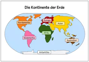 Vorschau - Unterrichtsreihen - Gesamtpaket Kontinente - Länder, Tiere, Sehenswürdigkeiten #Edukiferiensale24 - Deckblatt