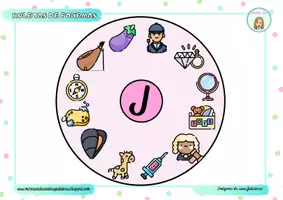 Vista previa - Juegos / Gamificación - Ruletas de fonemas /j-ll-ñ-ch/ - página 1