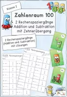 Vorschau - Arbeitsblätter - Rechenspaziergang mit Zehnerübergang: Addition und Subtraktion (ZR 100) - Deckblatt