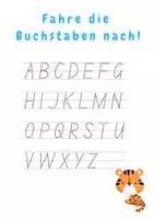 Vorschau - Arbeitsblätter - ABC-Kritzeln - Buchstaben spielerisch üben. - Seite 1