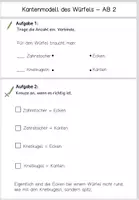 Vorschau - Arbeitsblätter - Stationenarbeit zum Würfel (Geometrie) - Seite 3