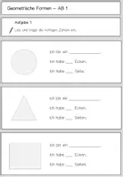 Vorschau - Arbeitsblätter - 4 ABs - geometrische Formen Kreis Dreieck Viereck - Seite 2