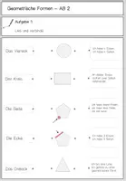 Vorschau - Arbeitsblätter - 4 ABs - geometrische Formen Kreis Dreieck Viereck - Seite 3