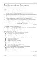 Vorschau - Test - Grammatiktest: Personalpronomen und Sprichwörter - Deckblatt
