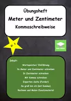 Vorschau - Unterrichtsreihen - Längen - Meter und Zentimeter Kommaschreibweise - Deckblatt