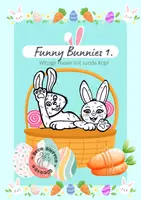 Vorschau - Mal- und Bastelvorlagen - Funny Bunnies 1. — witzige Hasen mit runde Kopf - Deckblatt