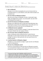 Vorschau - Arbeitsblätter - AB mit Fragen zum Thema "Wikipedia" + Lösungsblatt + Infografik - Seite 2