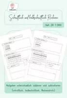 Vorschau - Arbeitsblätter - Schriftlich - halbschriftlich - Rechenstrich - Deckblatt