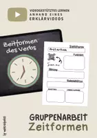 Vorschau - Arbeitsblätter - Gruppenarbeit Zeiten: Die Zeitformen des Verbs (videogestützt) #Silvesterknaller23 - Deckblatt