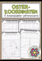 Vorschau - Arbeitsblätter - Oster-Koordinaten - 4 Arbeitsblätter (differenziert) - Deckblatt