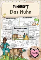 Vorschau - Arbeitsblätter - Bauernhoftiere: Miniheft "Das Huhn" (Kl. 1/2) - Deckblatt