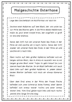 Vorschau - Mal- und Bastelvorlagen - Malgeschichte Osterhase - Seite 1