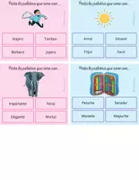 Vista previa - Juegos / Gamificación - Láminas conciencia de rima - página 1